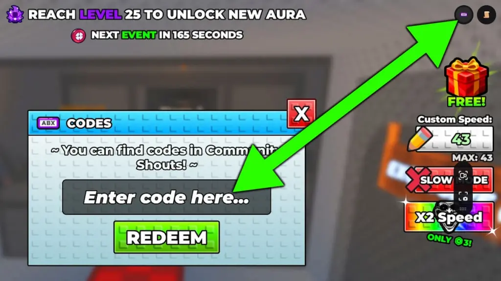 +1 Aura Speed Escape Codes: February 2026 Updates & Tips 6 How to redeem +1 Aura Speed Escape codes.