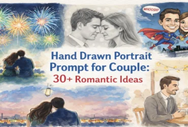 30+ Romantic Hand Drawn Portrait Prompts for Couples 19 30+ Romantic Hand Drawn Portrait Prompts for Couples