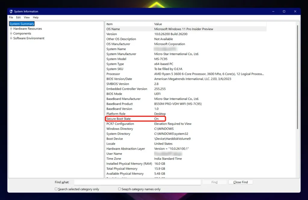 Enable Secure Boot and TPM 2.0 for Fortnite: A Step-by-Step Guide 6 Secure boot state in system information