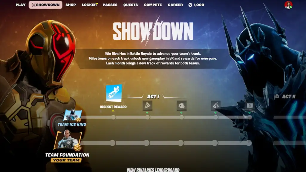 Which to Join in Fortnite Chapter 7 S2: Team Foundation or Ice King? 7 Showdown rewards in fortnite
