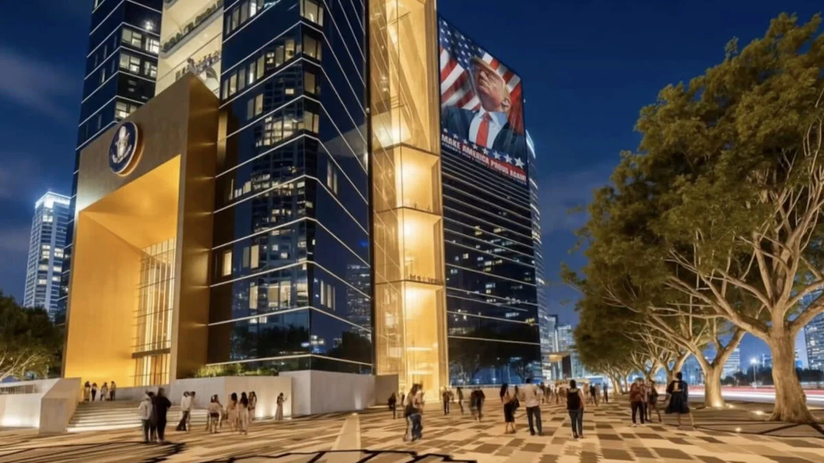 Trump’s Presidential Library Concept Art Is AI Slop