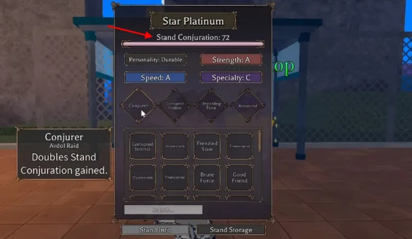 Bizarre Lineage: How to Max Conjuration Fast 6 Bizarre Lineage Stand Conjuration level