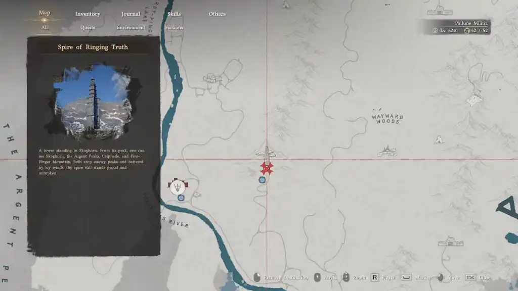 How to Complete Crimson Desert’s Spire of Ringing Truth 6 Spire of Ringing Truth marked on the Crimson Desert map.