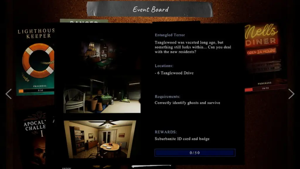 How to Complete Entangled Terror in Phasmophobia: Step-by-Step Guide 6 Entangled Terror challenge on event board in phasmophobia