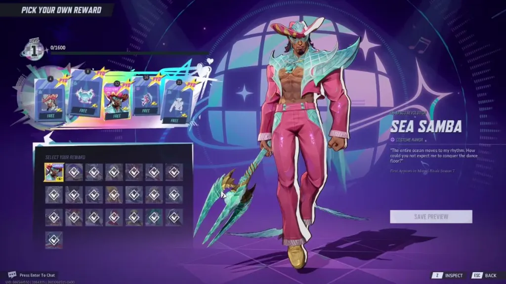 How to Get Free Disco Skins in Marvel Rivals – Easy Guide 6 Marvel Rivals Namor "Sea Samba" Disco Skin
