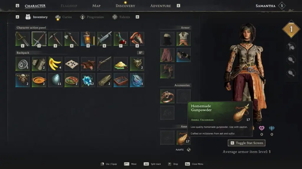 Gunpowder in Windrose: How to Get It Fast 6 Gunpowder highlighted in Windrose.