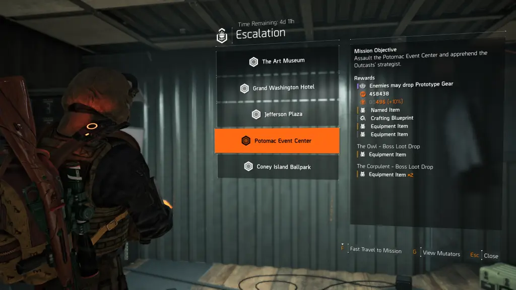 How to Get Prototype Gear in The Division 2 – Fast Guide 6 The task in Escalation mode in The Division 2