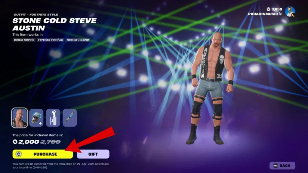 How to Get Stone Cold Steve Austin Skin in Fortnite 6 Fortnite Stone Cold Steve Austin Skin Item Shop