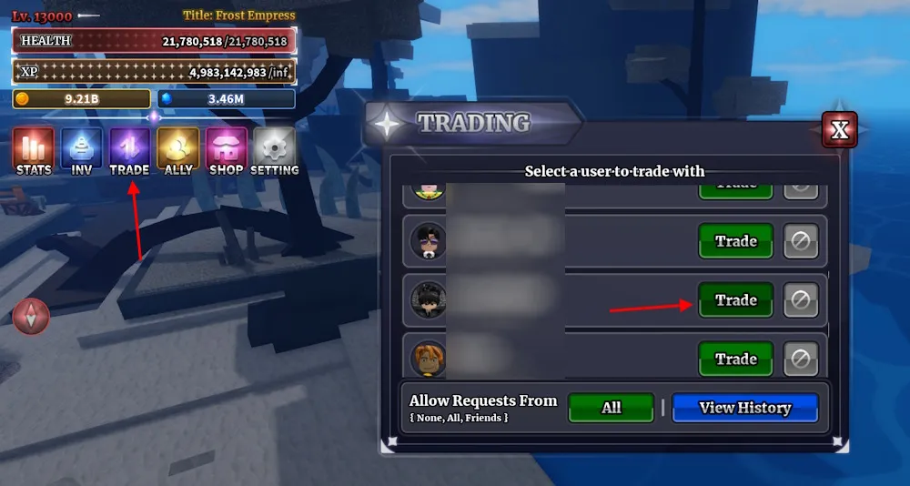Sailor Piece Trading Guide: How to Trade & Full Values List 6 Start Trading in Sailor Piece