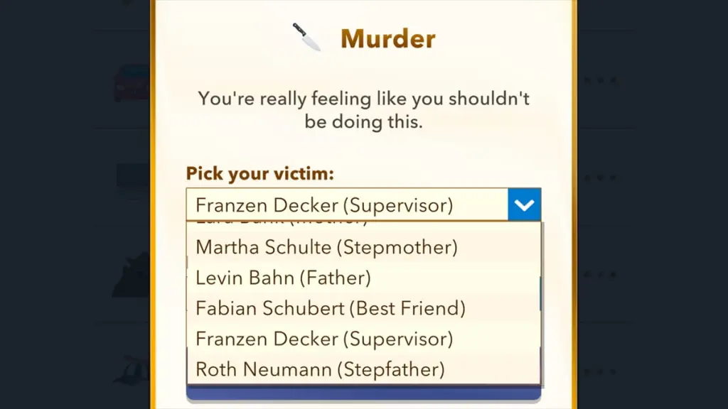 BitLife Belko Challenge Guide: How to Complete It 7 BitLife supervisor option in crime menu