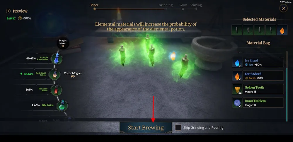 Ultimate Wizard Alchemy Guide: Potions & Spells 22 Start Brewing grinding stage
