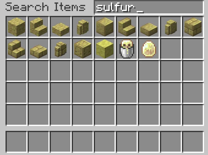 Minecraft Sulfur Caves Guide: Locations, Blocks & Mobs 8 Sulfur block sets in Minecraft