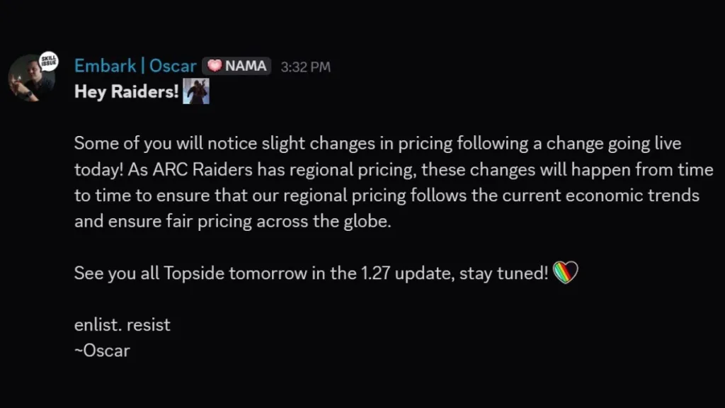 Arc Raiders Price Changes Incoming: Global Updates in New Patch 6 Arc Raiders Regional Pricing Changes Announcement
