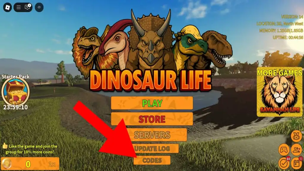Dinosaur Life Codes May 2026: Working Roblox Codes 6 How to redeem codes in Dinosaur Life.