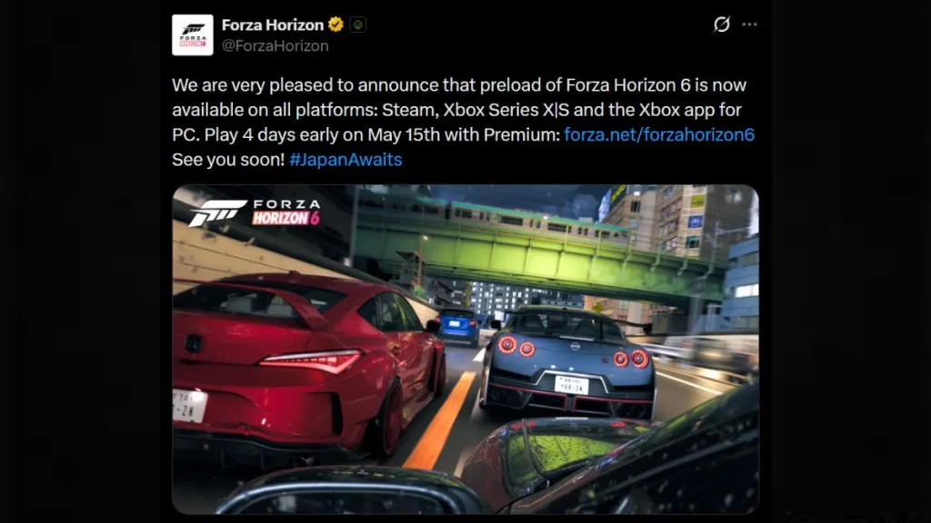 Preload Forza Horizon 6: PC, PS5 & Xbox Guide 6 Forza Horizon 6 Preload date