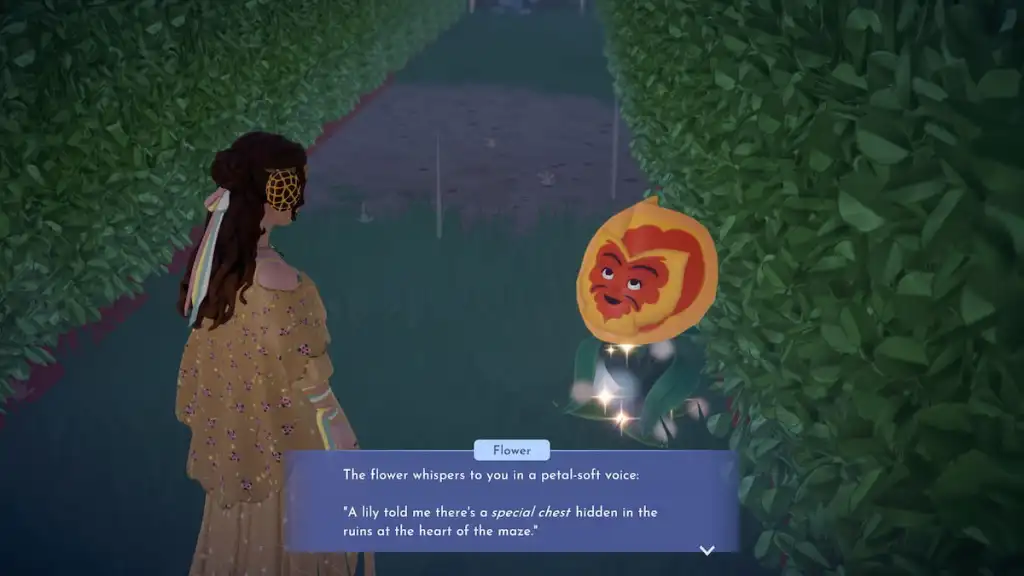 Springtime Floating Festival Labyrinth — Disney Dreamlight Valley Tips 6 Talking flower in maze in disney dreamlight-valley