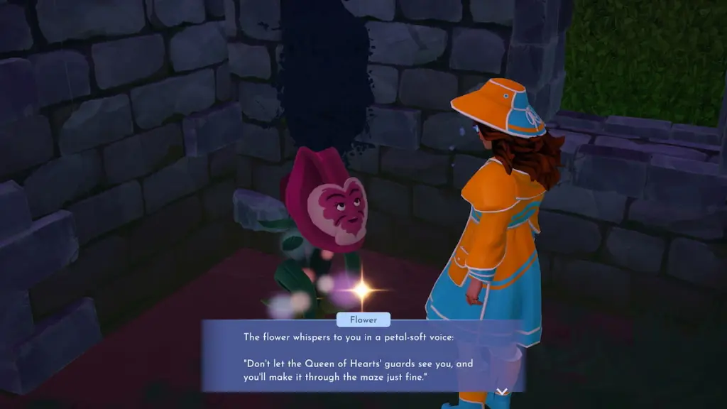 Springtime Floating Festival Maze Solution — Dreamlight Valley 6 Talking to flower in disney dreamlight valley