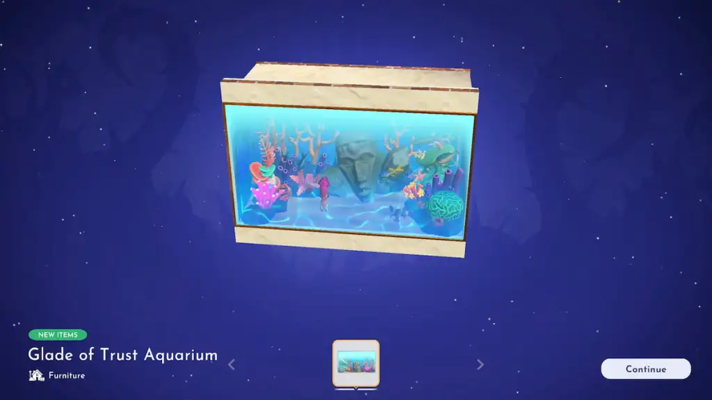 Olaf’s Glade of Trust Room Guide | Disney Dreamlight Valley 10 Glade of trust aquarium reward in disney dreamlight valley