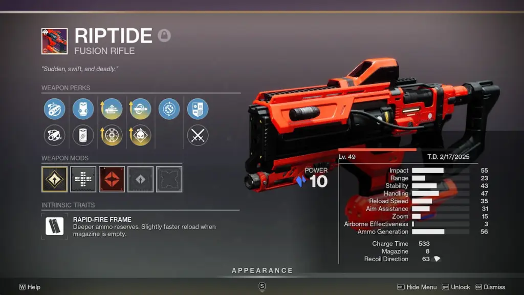 Destiny 2 Returning Player Guide: Catch Up Fast & What’s New 9 An enhanced version of the Riptide fusion rifle in Destiny 2, from before The Edge of Fate.