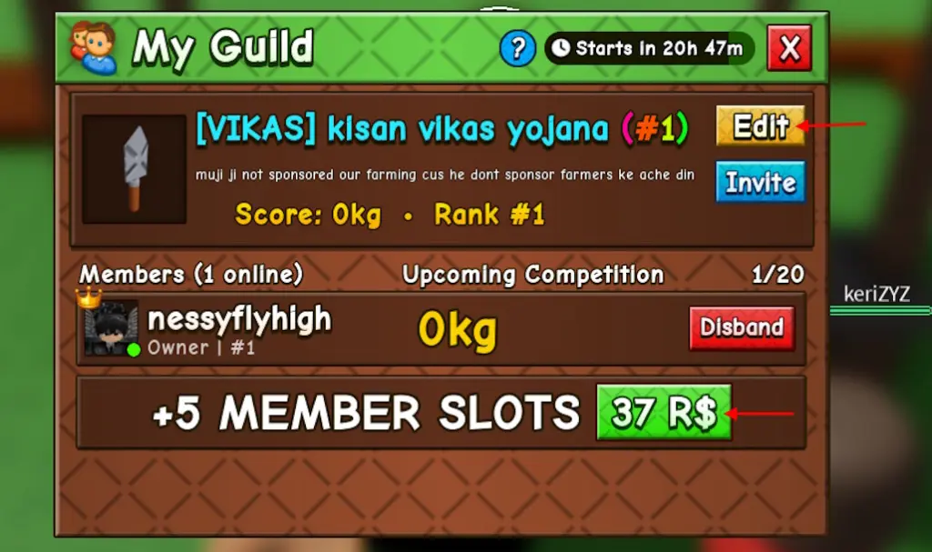 Grow a Garden 2 Guilds Guide: Best Guilds, Builds & Tips 11 Customize guild in Grow a Garden 2