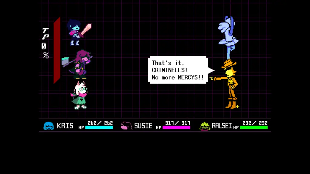 Deltarune Chapter 5: Yellow & Blue Boss Trial Answers 9 Blue as a suspect