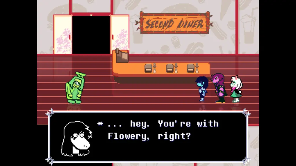 Deltarune Chapter 5: All Pink Coin Locations Guide 14 Green in front of Second Diner