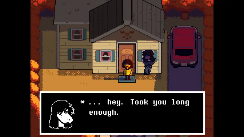 Deltarune Chapter 5 Weird Route: Complete Walkthrough & Guide 8 Susie waiting outside your house in Deltarune