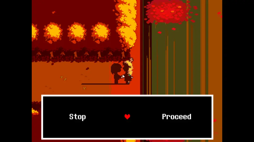 Deltarune Chapter 5 Weird Route: Complete Walkthrough & Guide 12 Choosing the Proceed or Stop option in Deltarune