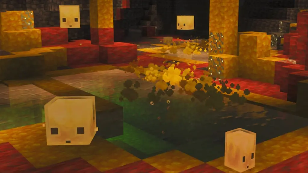 Minecraft Sulfur Cube Guide: Archetypes & Block Absorption 6 Sulfur cubes hopping around cave in minecraft