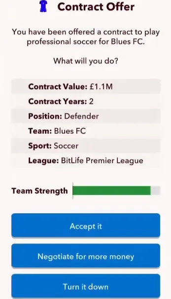 How to Complete the World BitCup Challenge in BitLife 8 Soccer team offer in bitlife