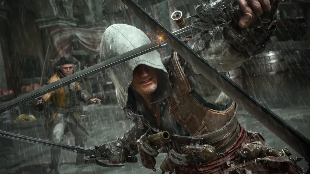 Assassin’s Creed Black Flag Resynced Preload: Start Times & File Size 6 Edward Kenway fighting in Assassin's Creed Black Flag Resynced