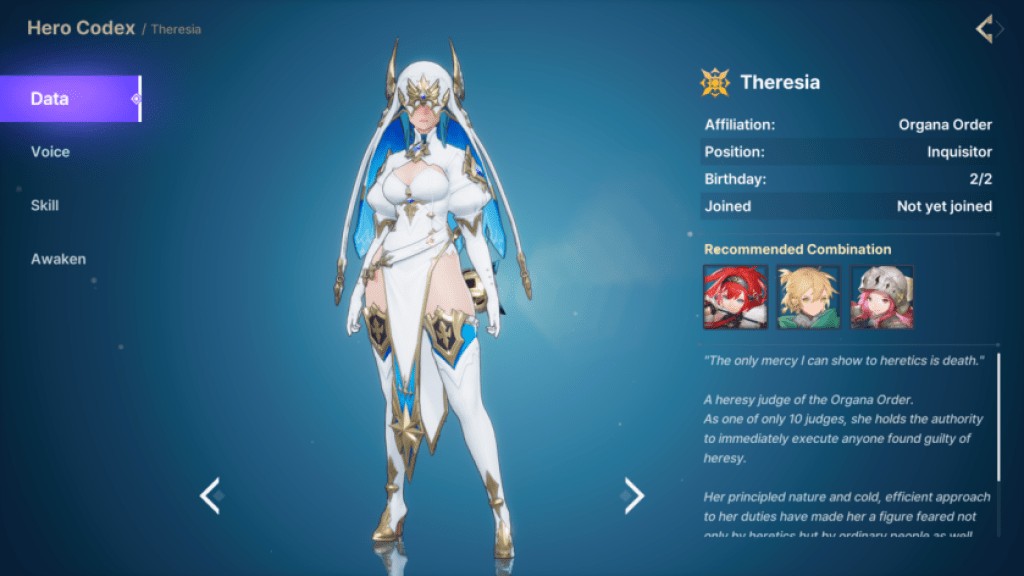 Best Team Compositions in DragonSword: Awakening 6 Theresia in DragonSword: Awakening