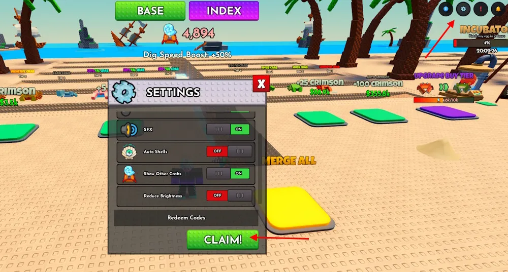 Crab Tycoon Codes July 2026 — Latest Working Codes 6 Crab Tycoon codes Redeem